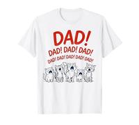 Funny Cat Dad Yelling Cats Father's Day Maglietta