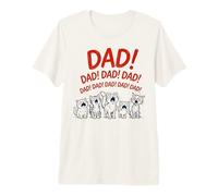 Funny Cat Dad Yelling Cats Father's Day Maglietta Premium
