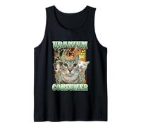 Funny Cat Dank Memes Uranio Consumer Sciocco Gatto Unhinged Canotta