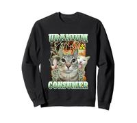 Funny Cat Dank Memes Uranio Consumer Sciocco Gatto Unhinged Felpa