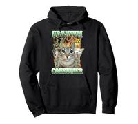 Funny Cat Dank Memes Uranio Consumer Sciocco Gatto Unhinged Felpa con Cappuccio