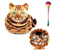 Funny Cat Drawstring Makeup Bag,Large Capacity Cute Cat Travel Toiletry Bag,Women Portable Cats Cosmetic Storage Pouch
