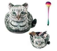 Funny Cat Drawstring Makeup Bag,Large Capacity Cute Cat Travel Toiletry Bag,Women Portable Cats Cosmetic Storage Pouch