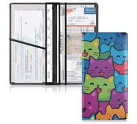 Funny Cat Faces Car Registrazione e Assicurazione Card Holder Vehicle Glove Box per Licenza Documento