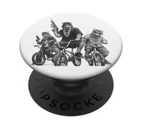 Funny Cat Gen Z Retro Hip Hop Meme PopSockets PopGrip Adesivo