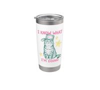 Funny Cat I Know What Im Doing Sarcastic Meme Cat Lover Bicchiere termico in acciaio inox doppia parete