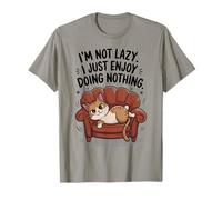 Funny Cat I'm Not Lazy Enjoy Doing Napping Lover Dad Maglietta