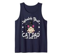 Funny Cat Lover GNOME for Men with Kitty Worlds Best Cat Dad Canotta