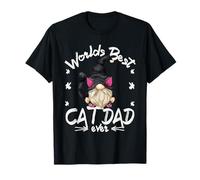 Funny Cat Lover GNOME for Men with Kitty Worlds Best Cat Dad Maglietta