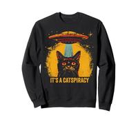 Funny Cat Lover UFO Catspiracy Meme IT IS A CATSPIRACY Felpa