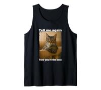 Funny Cat Meme Sarcastic Cat Boss Hilarious Cat Humor Canotta