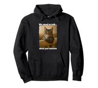 Funny Cat Meme Sarcastic Cat Boss Hilarious Cat Humor Felpa con Cappuccio