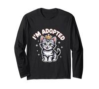 Funny Cat Memes I'm Adopted Scherzi Divertenti sulladozione Adotta Un Gatto Maglia a Manica