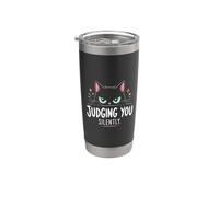 Funny Cat Mom Judging You Silently Sarcastic Kitten Lover Bicchiere termico in acciaio inox doppia parete