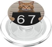 Funny Cat Mugshot Meme 67 Six Seven PopSockets PopGrip per MagSafe