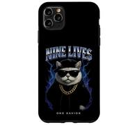 Funny Cat Nine Lives Overload Graphic Kitten Lover Custodia per iPhone 11 Pro Max
