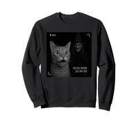 Funny Cat On Security Camera with Witch Halloween Felpa