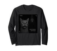 Funny Cat On Security Camera with Witch Halloween Maglia a Manica