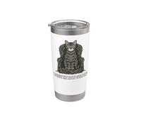 Funny Cat Owner I Serve The Tabby Overlord Bicchiere termico in acciaio inox doppia parete