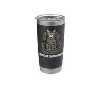 Funny Cat Owner I Serve The Tabby Overlord Bicchiere termico in acciaio inox doppia parete