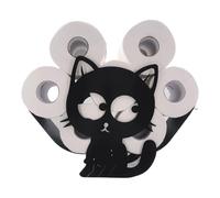 Funny Cat Paper Towel Holder - Creative Decorative Roll Stand Design, Stable Counter Top Storage System, Easy Tear Dispenser | Home Kitchen, Bathroom, Café Decor, Farmhouse Style, Compact Space