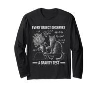 Funny Cat Physics Humor Design What Cats Really Think Maglia a Manica
