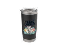 Funny Cat Plans Cancellato Tea Cozy Kitty Sleeping Bicchiere termico in acciaio inox doppia parete