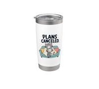 Funny Cat Plans Cancellato Tea Cozy Kitty Sleeping Bicchiere termico in acciaio inox doppia parete