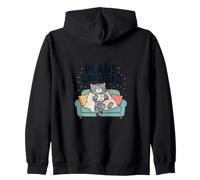 Funny Cat Plans Cancellato Tea Cozy Kitty Sleeping Felpa con Cappuccio