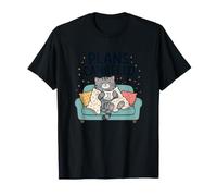 Funny Cat Plans Cancellato Tea Cozy Kitty Sleeping Maglietta