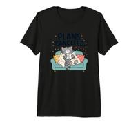 Funny Cat Plans Cancellato Tea Cozy Kitty Sleeping Maglietta Premium