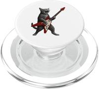 Funny Cat Playing Guitar Rock Men Women Kids PopSockets PopGrip per MagSafe