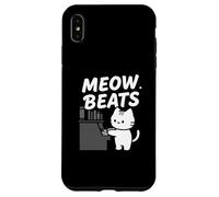 Funny Cat Playing Piano Meow Beats Music Lover Custodia per iPhone XS Max