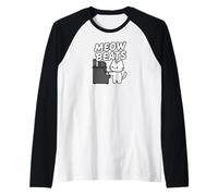Funny Cat Playing Piano Meow Beats Music Lover Maglia con Maniche Raglan