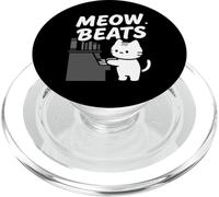 Funny Cat Playing Piano Meow Beats Music Lover PopSockets PopGrip per MagSafe
