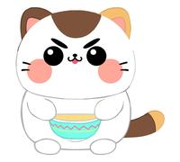 Joytoy - Funny Cats 24180 Funny Cat con zuppa - 25 cm peluche