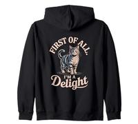 Funny Cat Prima di Tutto I'm A Delight Attitude Felpa con Cappuccio