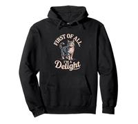 Funny Cat Prima di Tutto I'm A Delight Attitude Felpa con Cappuccio