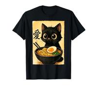 Funny Cat Ramen Graphic Japanese Kawaii Manga Anime Maglietta