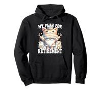 Funny Cat Retirement Saying For Cat Lover Retired Cat Dad Felpa con Cappuccio