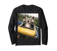 Funny Cat Roller Coaster Silly Meme American Shorthair Maglia a Manica