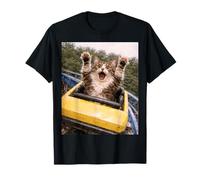 Funny Cat Roller Coaster Silly Meme Domestic Longhair Maglietta