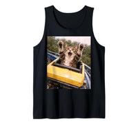 Funny Cat Roller Coaster Silly Meme Domestic Shorthair Canotta