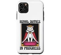 Funny Cat Royal Doveri In Progress Lettiera per gatti Custodia per iPhone 11 Pro Max