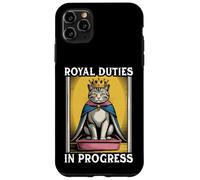 Funny Cat Royal Doveri In Progress Lettiera per gatti Custodia per iPhone 11 Pro Max