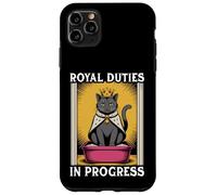 Funny Cat Royal Doveri In Progress Lettiera per gatti Custodia per iPhone 11 Pro Max
