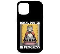 Funny Cat Royal Doveri In Progress Lettiera per gatti Custodia per iPhone 12/12 Pro