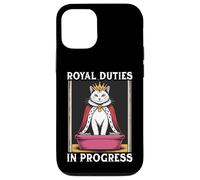 Funny Cat Royal Doveri In Progress Lettiera per gatti Custodia per iPhone 12/12 Pro