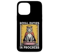 Funny Cat Royal Doveri In Progress Lettiera per gatti Custodia per iPhone 13 Pro Max