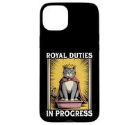 Funny Cat Royal Doveri In Progress Lettiera per gatti Custodia per iPhone 15 Plus